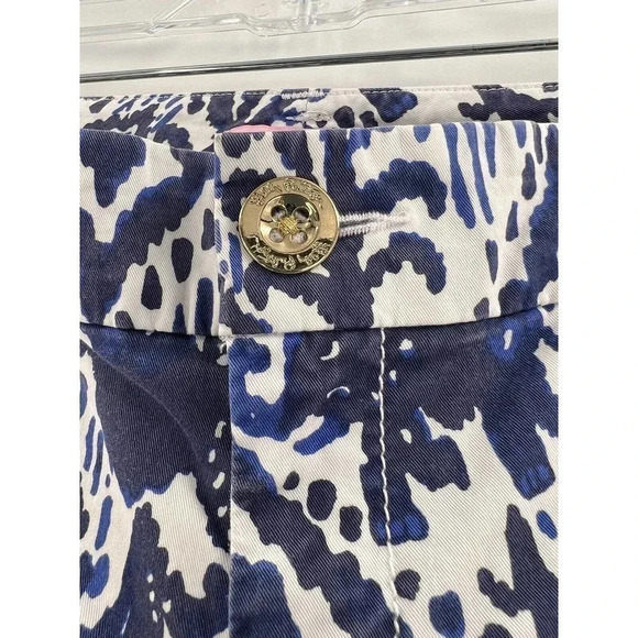 Lilly Pulitzer Callahan Chino Pants Tons Of Fun Elephants Size 0 Excellent UC - Picture 4 of 10